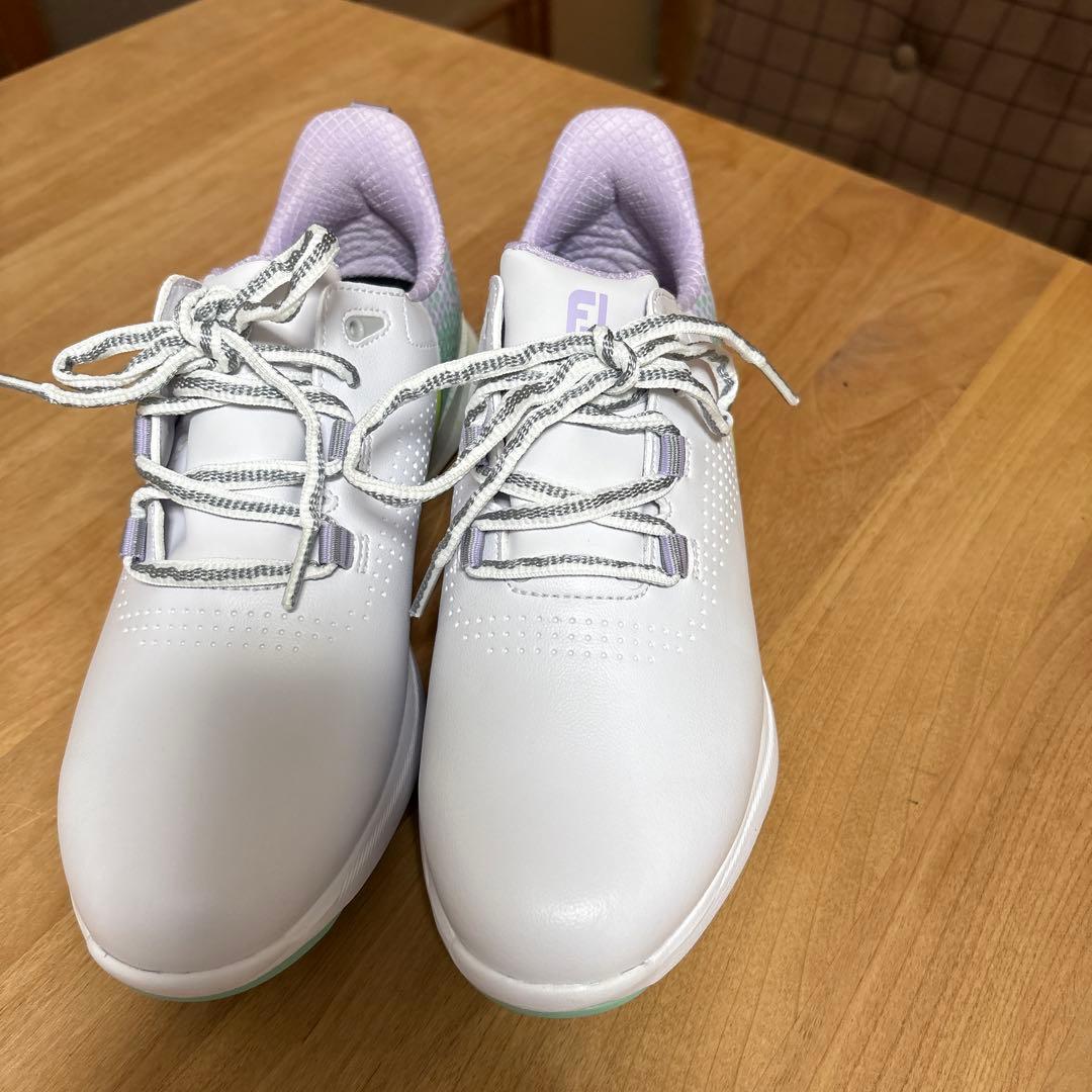 FJ Fuel Women ゴルフシューズ 24.0cm ホワイト/グリーン