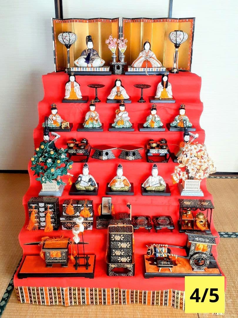 木目込　雛人形　7段飾り【４／５】