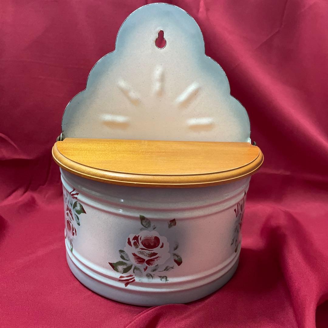 【希少品】『イマン/プリンセスローズ』ブルーアルメットセル缶(ホーロー製木蓋付)