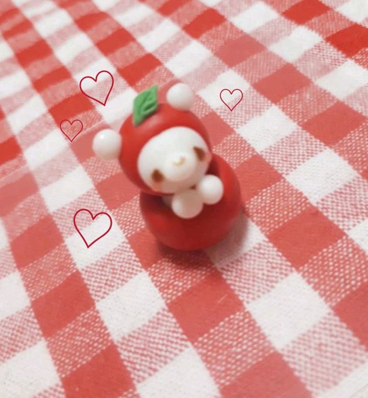 リンゴのチビくまちゃん♡