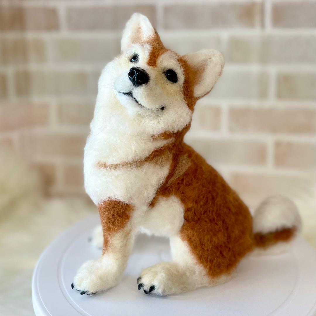 羊毛フェルト　柴犬　momoichigo