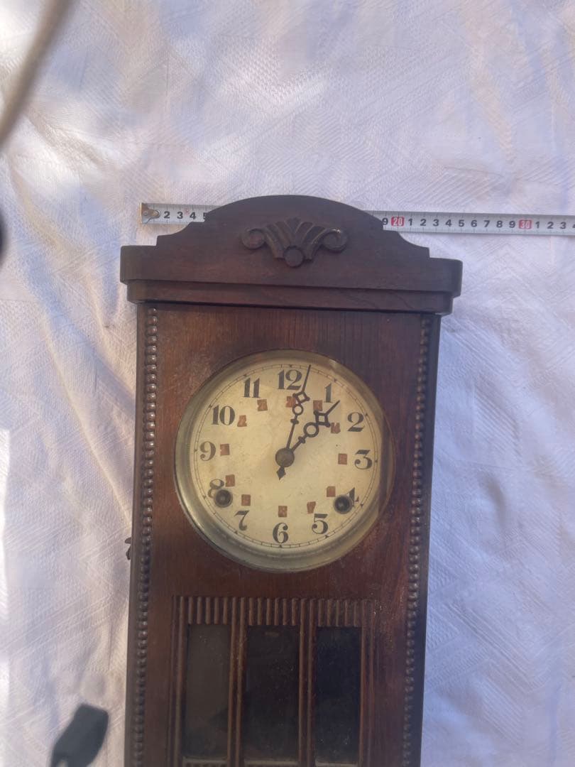 戦前 昭和五年 日本製 振り子掛時計 ゼンマイ式 古時計