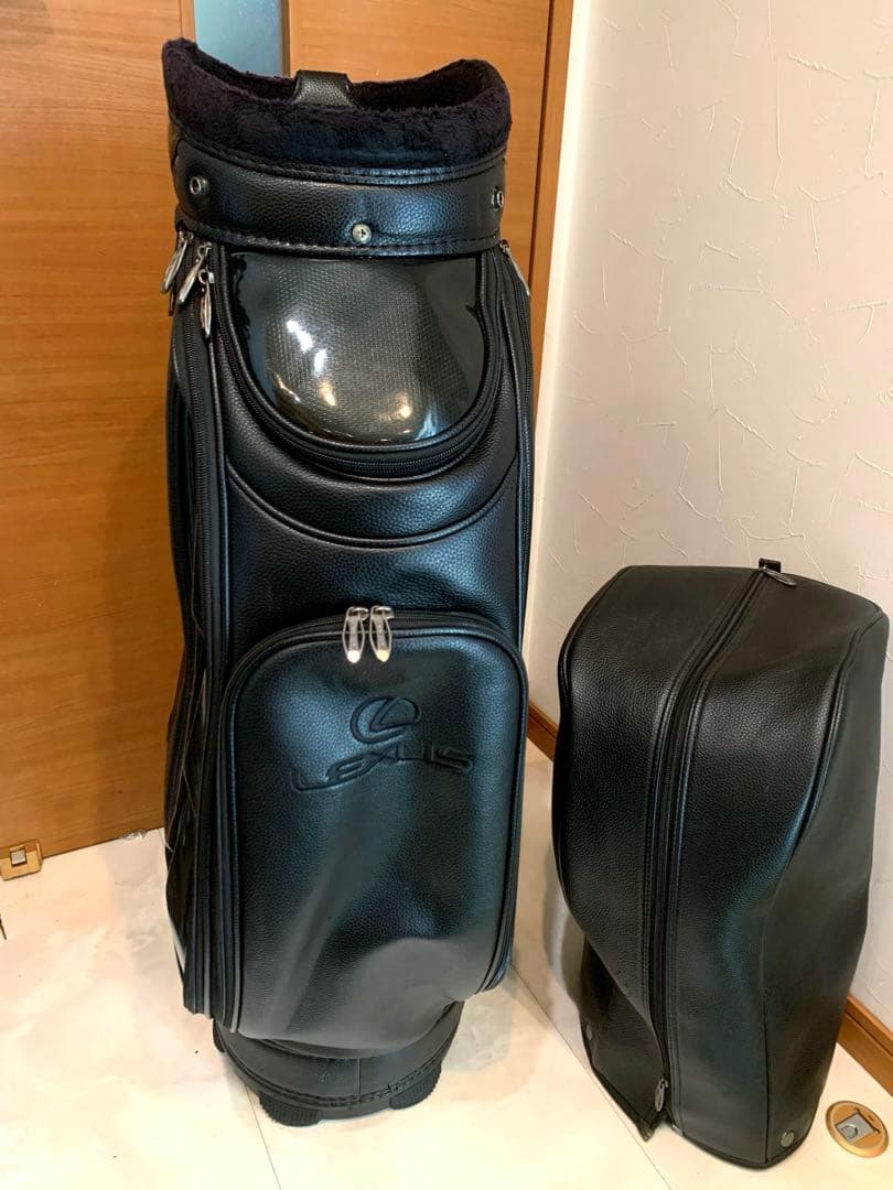 希少　完売　レクサス　LEXUS ブラック　3眼　キャディバッグ　カーボン　合皮