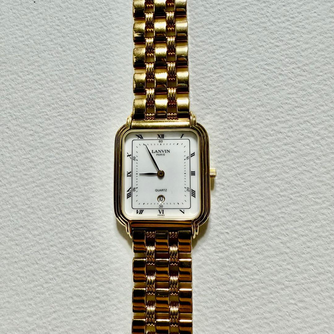 LANVIN ゴールド アナログ腕時計