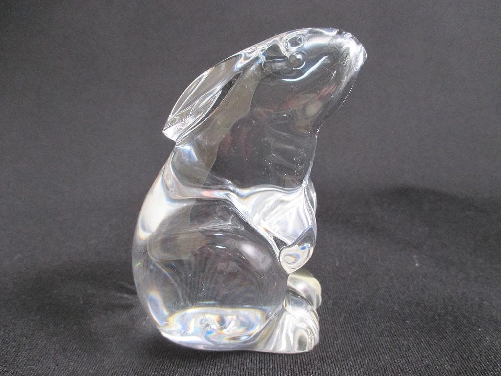 Baccarat バカラ　クリスタル　フィギュリン　兎 　ウサギ　置物　美品