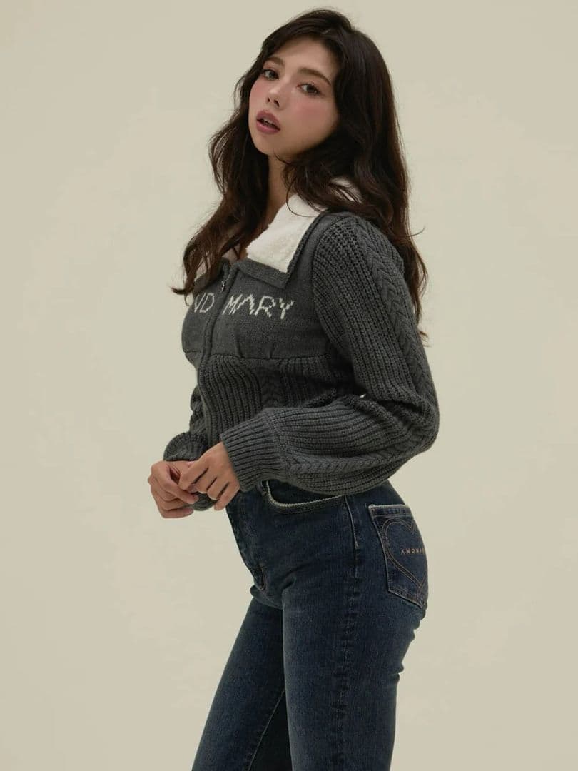 【新品未使用・即日発送】andmary Mary logo zip tops