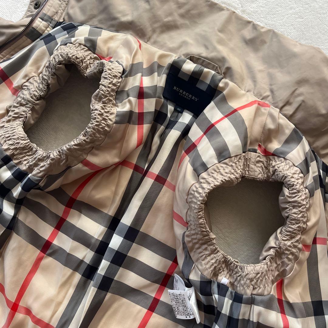 ●バーバリーロンドン　ダウンベスト　メガチェック　ノバ　ベルト付き　ダイヤカット