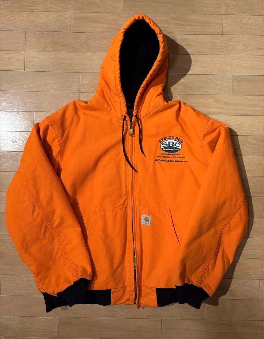 Carhartt アクティブジャケット オレンジ USA製 XL 企業モノ