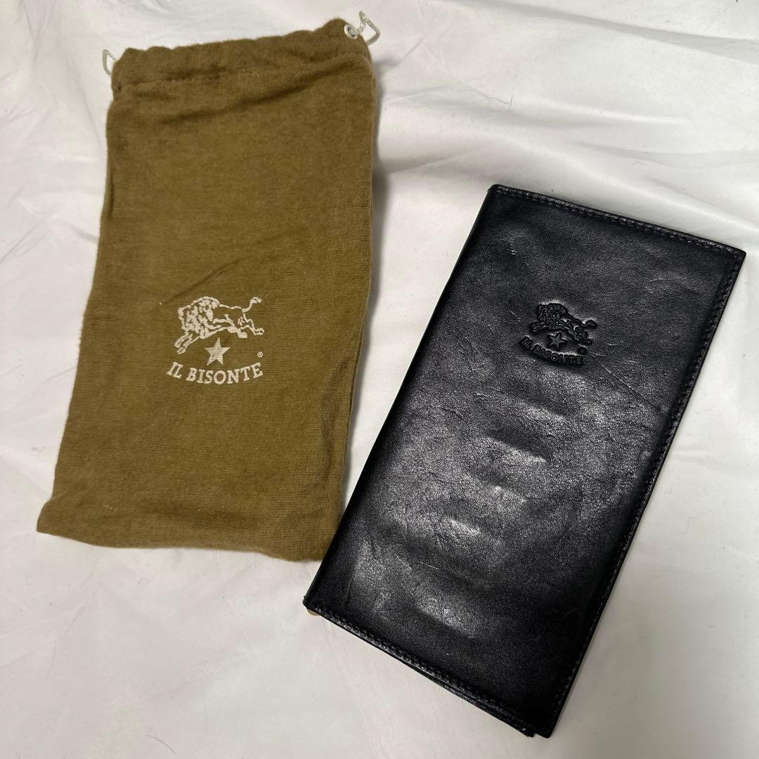 IL BISONTE(イルビゾンテ) ロングウォレット　イタリア製　BK