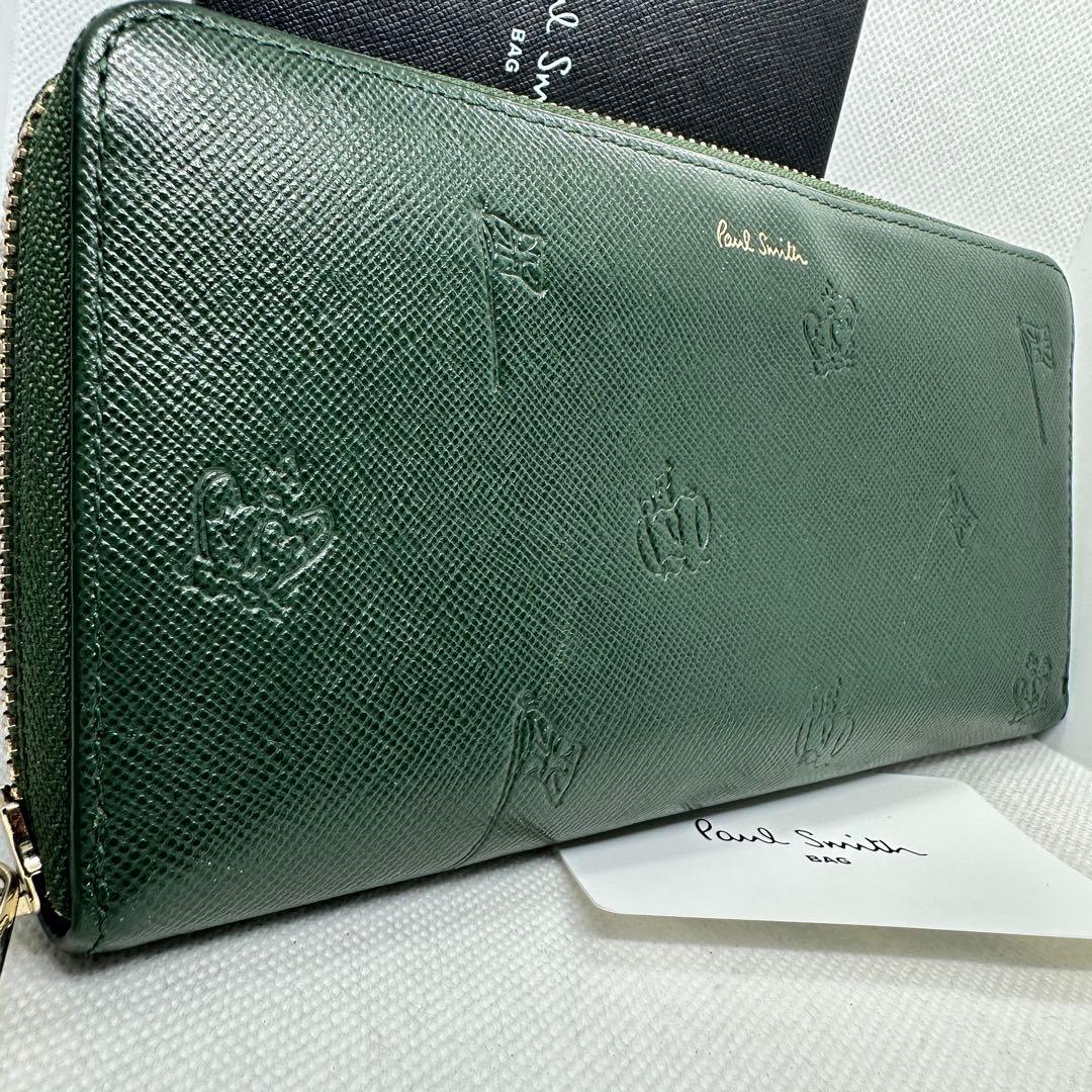 ✨美品✨ポールスミス ポールドローイング クラウン ラウンドファスナー フラッグ