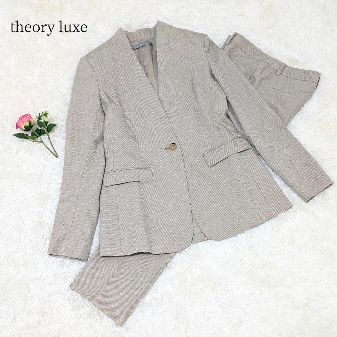 さつき✨セオリーリュクス　ロロピアーナ　ノーカラーパンツスーツ