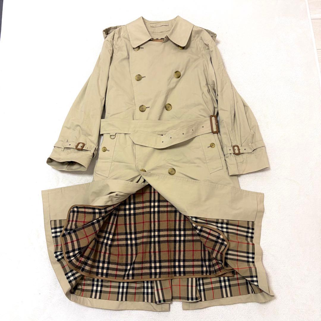 【美品XL相当】バーバリーズ ライナー付き トレンチコート ノバチェック