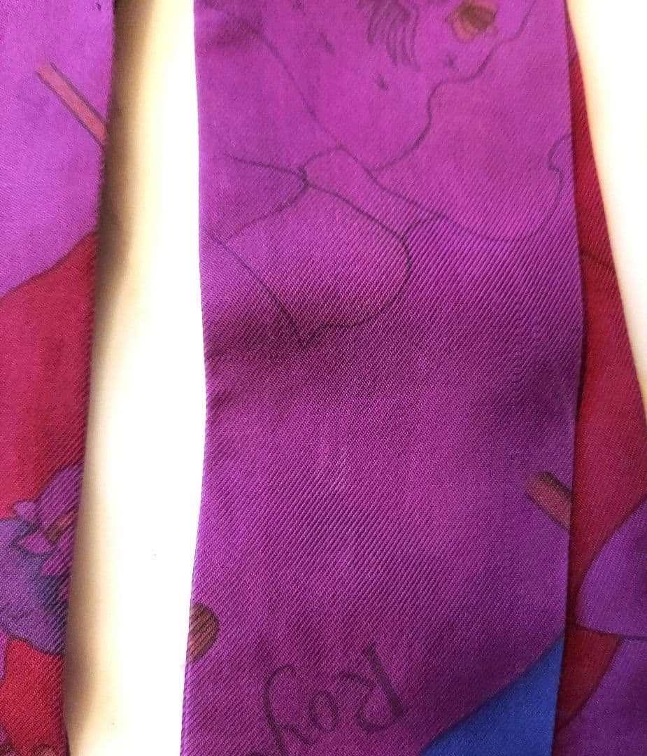 お値打ち HERMES 赤紫 青系 エルメス ツイリー スカーフ 2本