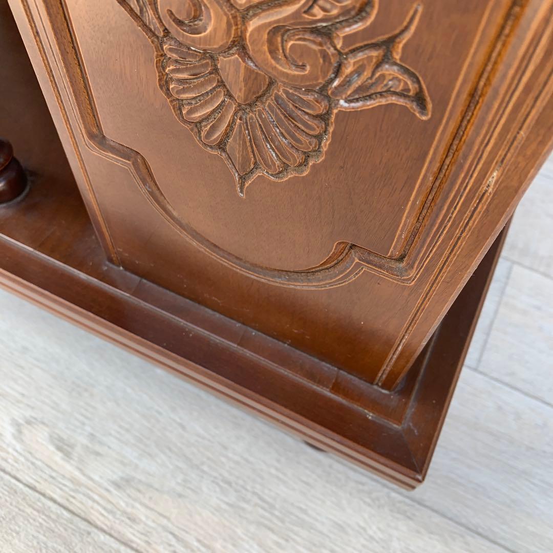 国会議事堂 徳田家具 桜材 サイドテーブル　花台　収納